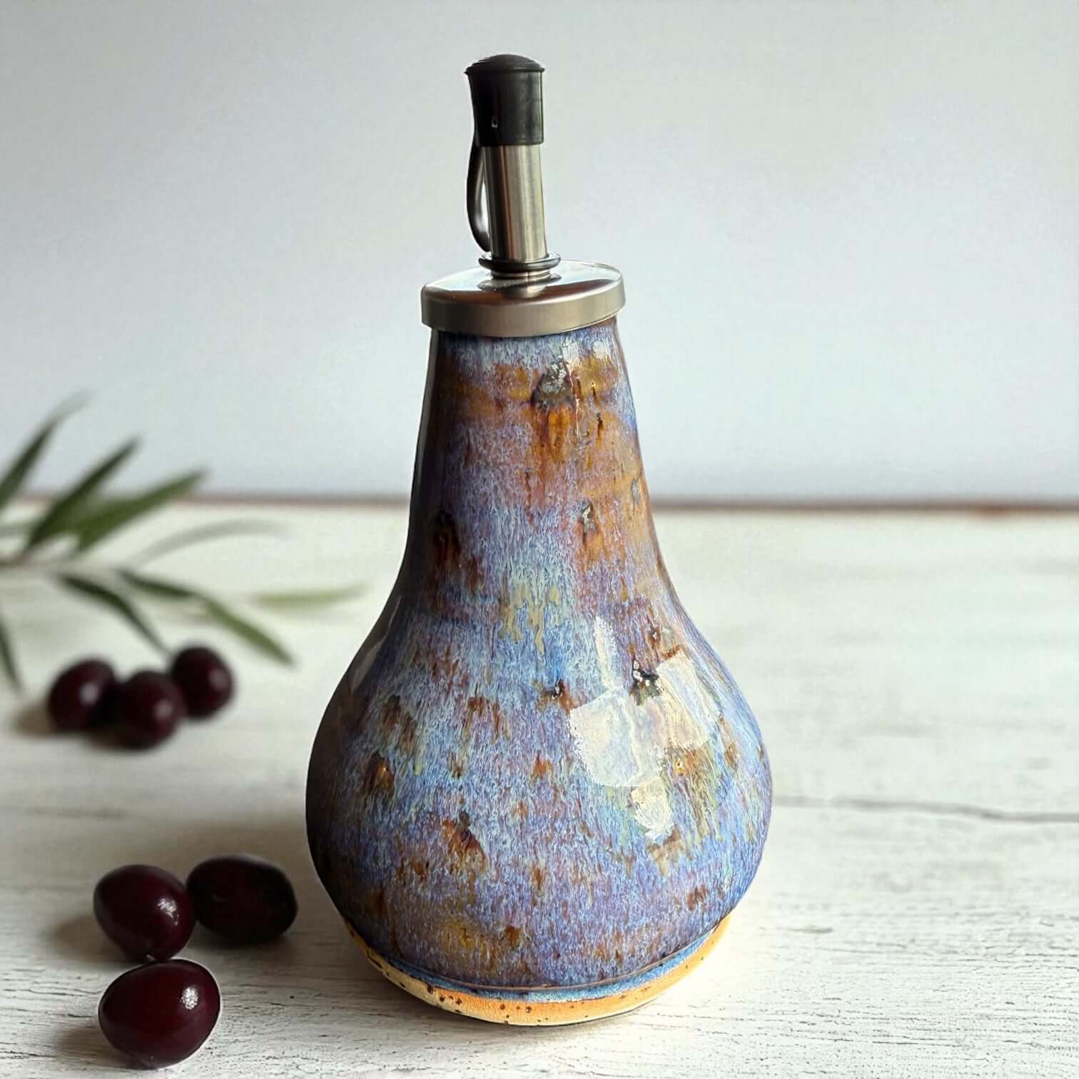 Handmade Ceramic Olive Oil Bottle