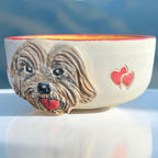 Handmade Ceramic Dog Bowl – Cockapoo Design
