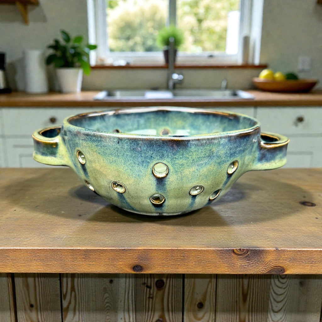 Handmade ceramic berry rinsing bowl - BM Ceramics